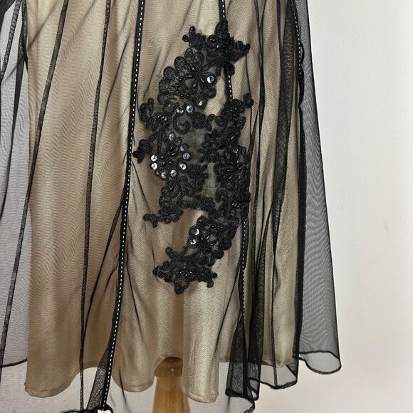 Y2K Whimsigoth Fairy Sangria Mesh Overlay Party Dress Size 16 Women's Vintage - Picture 2 of 5